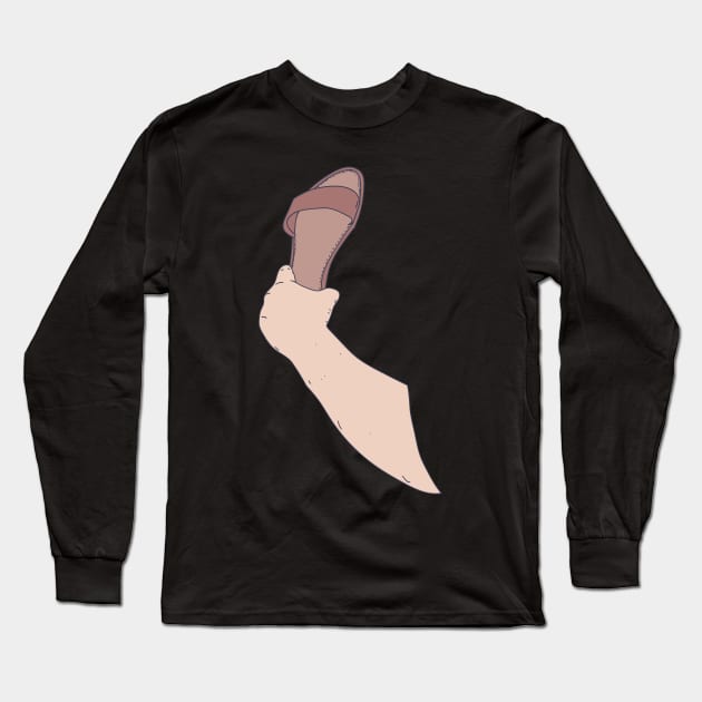 La Chancla - Spanish Shoe - Chancletas Long Sleeve T-Shirt by DeWinnes